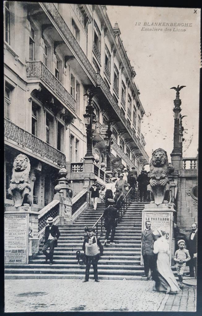 BLANKENBERGE escalier des LIONS kerkstraat TRAP, Envoi