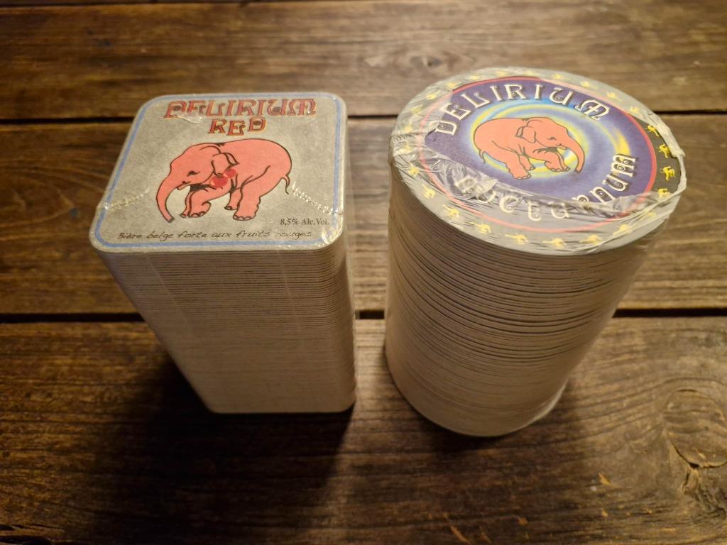 PAK DELIRIUM TREMENS bierkaarten - BROUWERIJ HUYGHE KIES UIT, Ophalen of Verzenden, Nieuw, Viltje(s), Overige merken