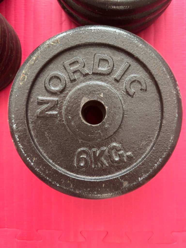 Halterschijf 6kg met 30mm boring, Ophalen, Zo goed als nieuw, Halterschijven
