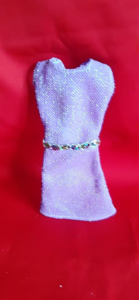 Robe pour poupée barbie parme pailleté, Enlèvement ou Envoi, Utilisé, Poupée
