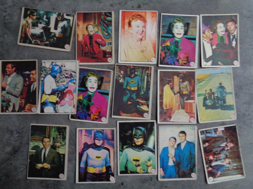 Cartes BATMAN BAT LAFFS Années 1960 Topps 16x Adam West et B, Envoi