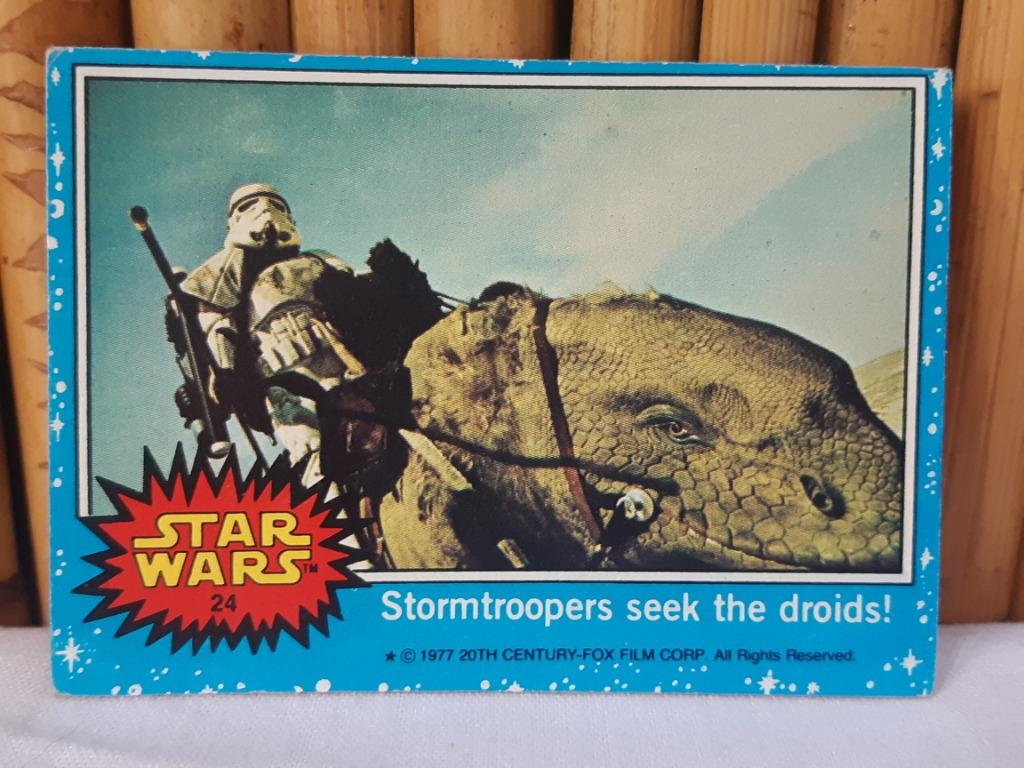 Kaart #24 vintage Star Wars serie 1 Topps 1977 Stormtroopers, Verzamelen, Ophalen of Verzenden, Gebruikt, Overige typen