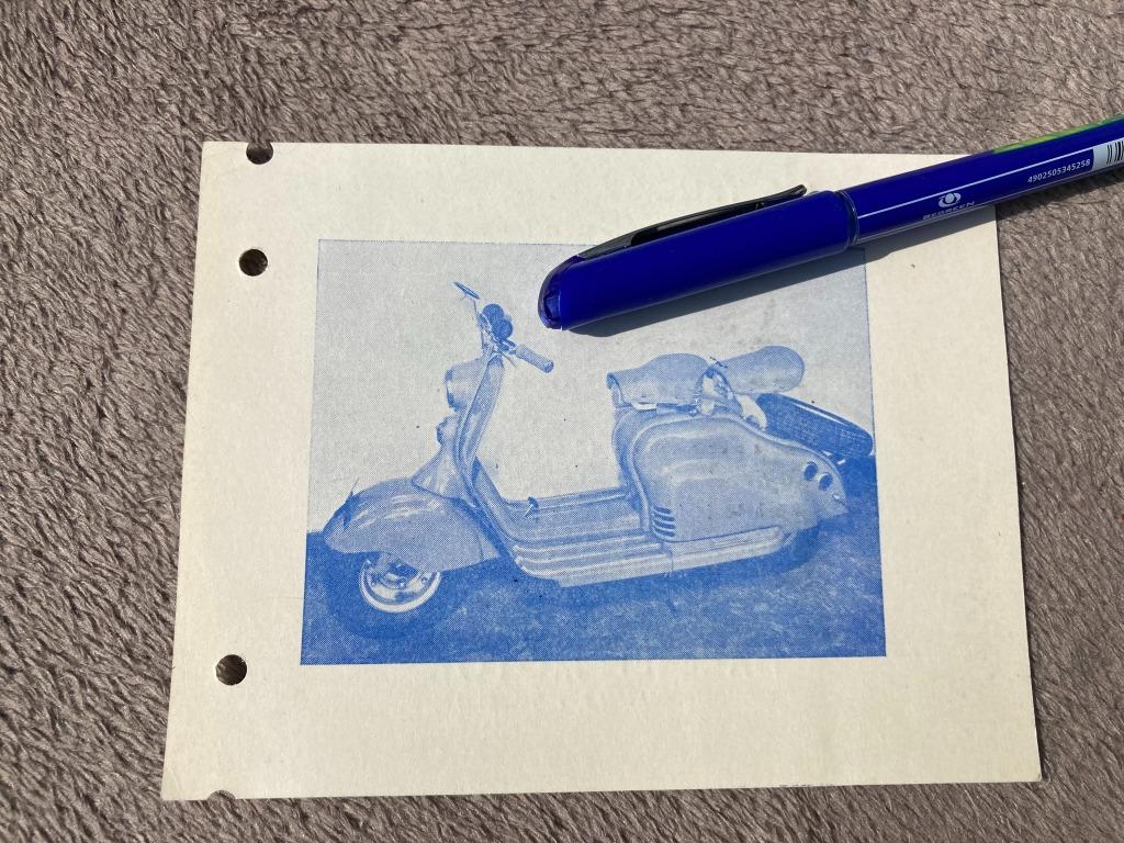 Verkoopsblad van Lambretta LD 125 scooter, Ophalen of Verzenden, Gebruikt