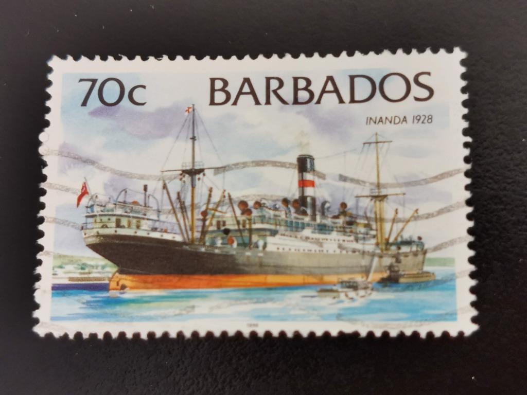 Barbados 1996 - scheepvaart - schip Inanda 1928, Ophalen of Verzenden, Gestempeld, Midden-Amerika