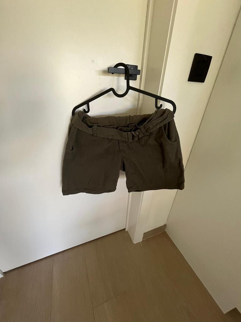 Zwangerschapsshort Noppies – kaki - maat S/M, Buikband, Ophalen of Verzenden, Zo goed als nieuw, Noppies