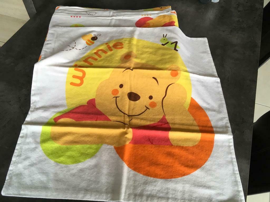 Flanel dekbedovertrek Winnie the Pooh voor éénpersoonsbed, Ophalen of Verzenden, Zo goed als nieuw, Jongetje of Meisje, Dekbedovertrek