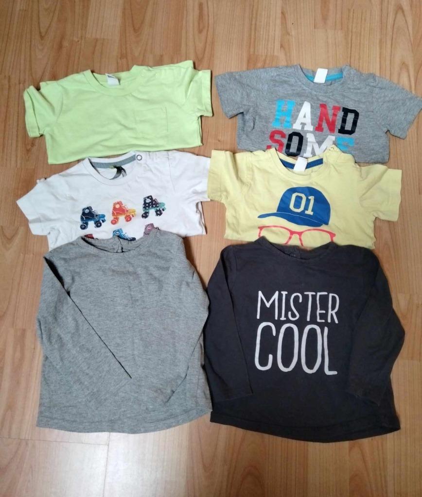 bundel 6 T shirt & Longsleeve maat 80, Kinderen en Baby's, Ophalen of Verzenden, Zo goed als nieuw, Maat 80