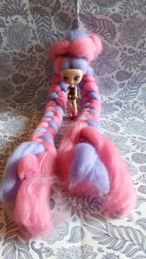 poupée candylocks cheveux rose et mauve, Enlèvement ou Envoi, Utilisé, Poupée
