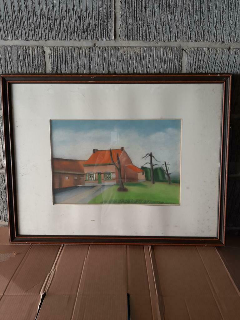 SCHILDERIJ IN KADER MET GLAS, Enlèvement ou Envoi