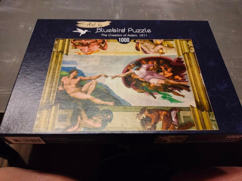 Puzzle 1000 pièces Michelangelo - The creation of Adam, Enlèvement ou Envoi, Neuf