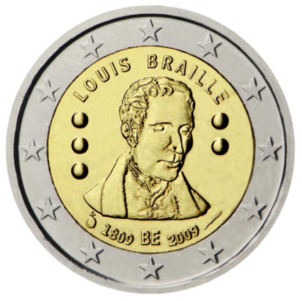 2 euro België 2009 Louis Braille, Ophalen of Verzenden, België, 2 euro
