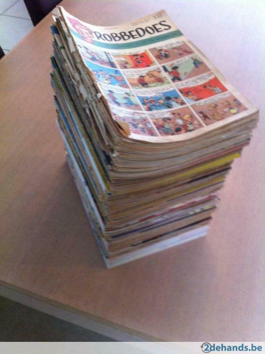 Groot lot weekblad Robbedoes, periode 1950 - 1994 (136 nrs), Boeken, Stripverhalen, Ophalen of Verzenden, Gelezen