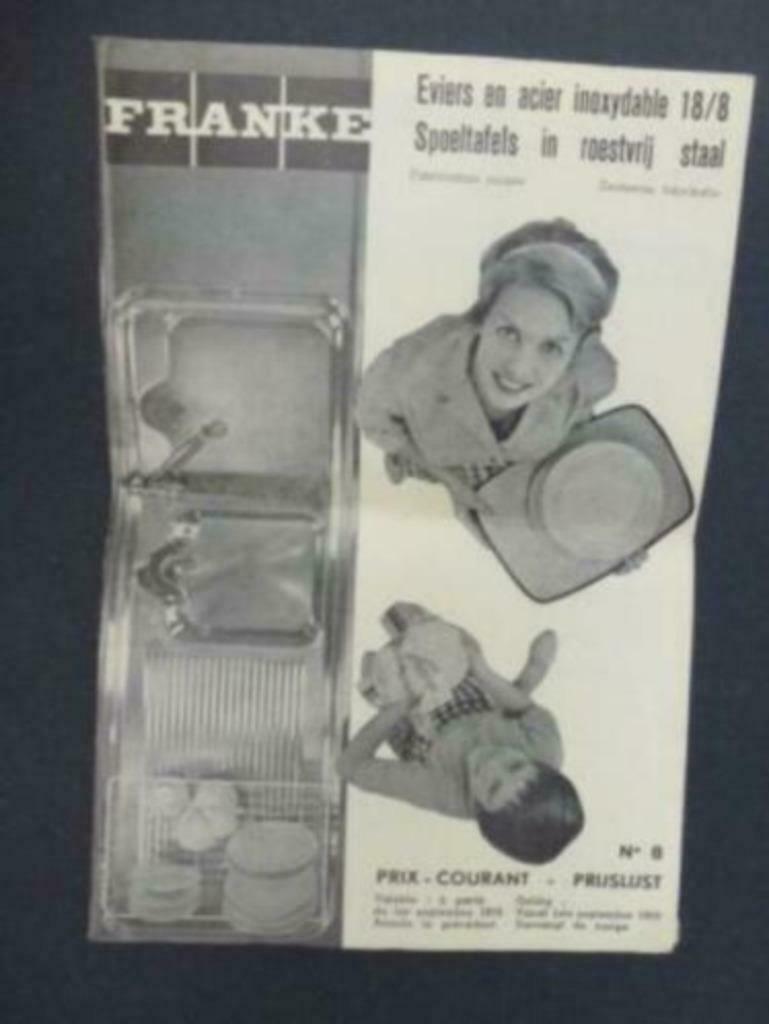 oude folder prijzenlijst FRANKE 1959, Boeken, Catalogussen en Folders, Verzenden, Gelezen, Folder