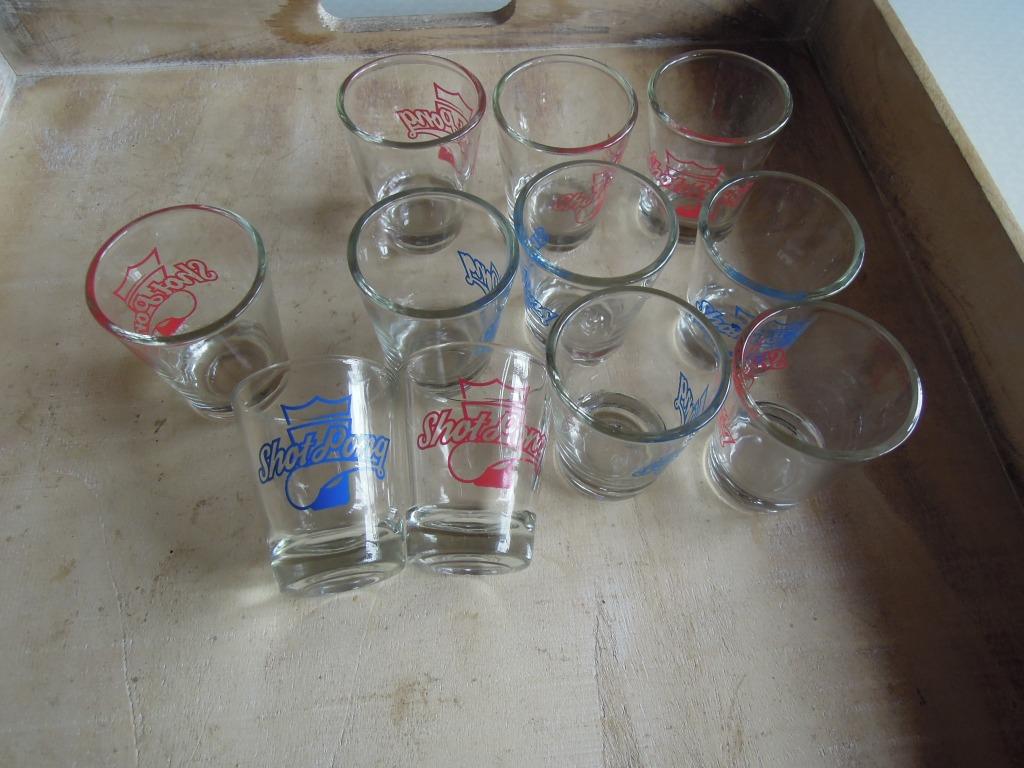 drankspel shots pong shotpong glaasjes 50ml, Vijf spelers of meer, Ophalen of Verzenden, Gebruikt