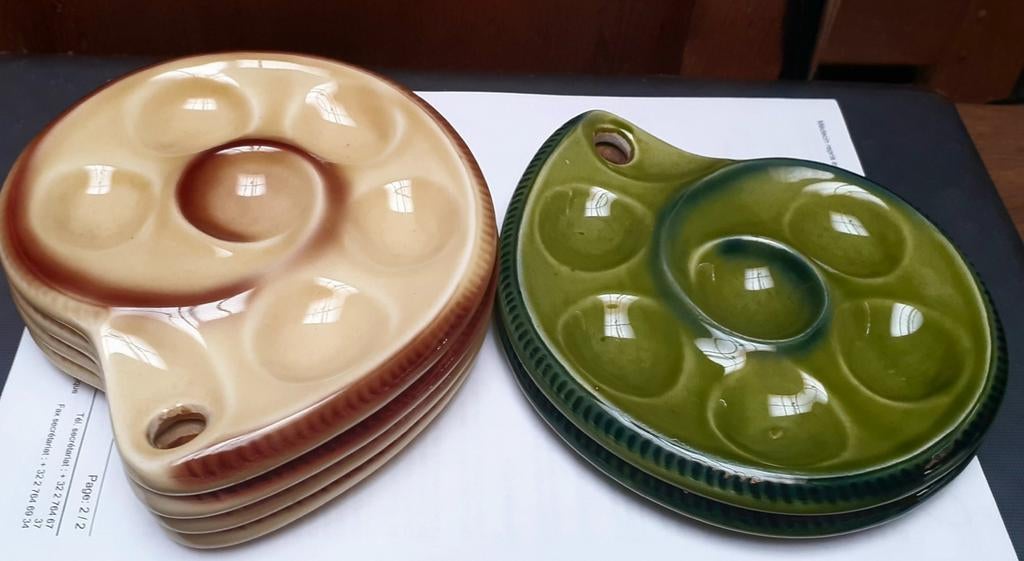 Vintage année 80 Assiettes à Escargots, Maison & Meubles, Comme neuf