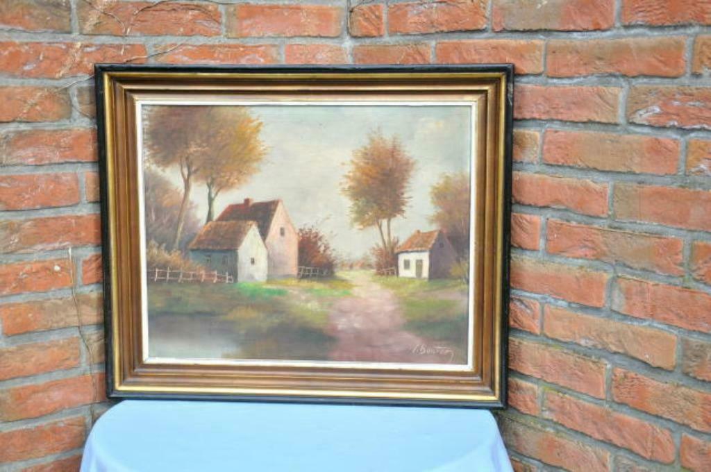 §hst signé boutez cadre bois, Antiquités & Art, Enlèvement ou Envoi