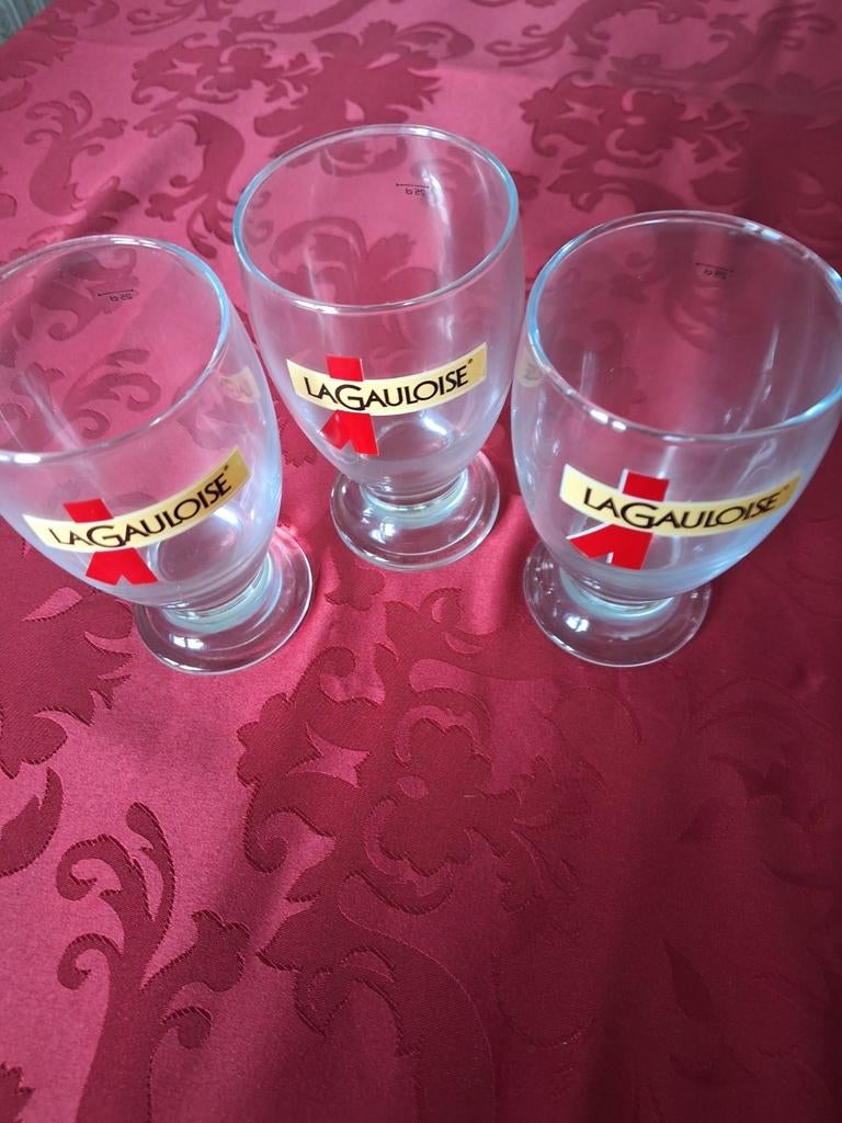 3 verres à bière  " La Gauloise", Ophalen, Zo goed als nieuw, Bierglas