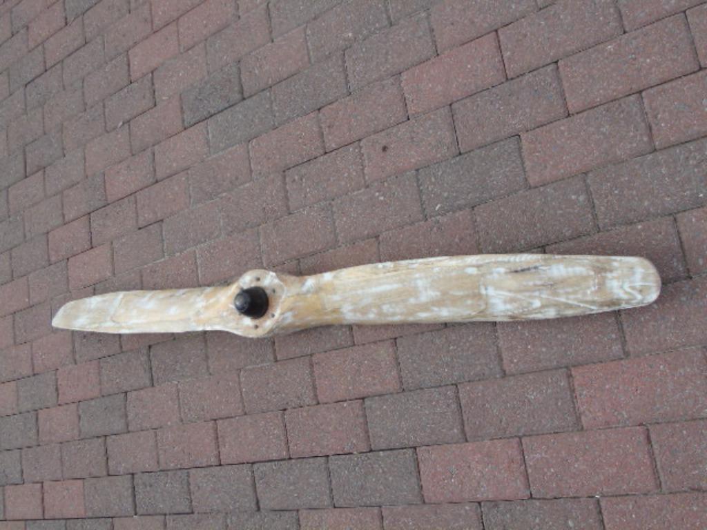 XXL-vliegtuigpropeller in gepatineerd natuurlijk hout + alum, Ophalen, Nieuw, Overige typen