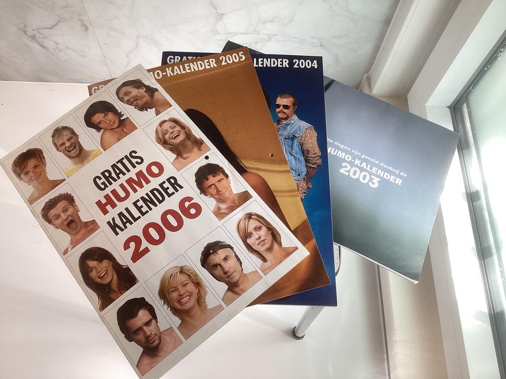 Vier oude kalenders van Humo, Ophalen of Verzenden