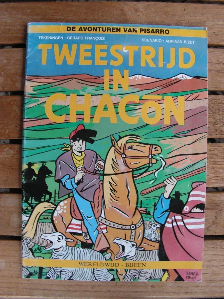 Vintage strip Pisarro – Tweestrijd in Chacon., Une BD, Enlèvement ou Envoi, Comme neuf