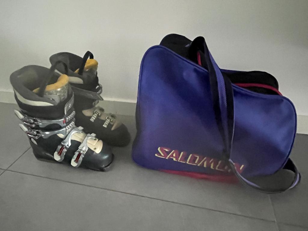 Skibotten salomon dames maat 39 met gratis salomon tas, Ophalen, Gebruikt, Schoenen, Salomon