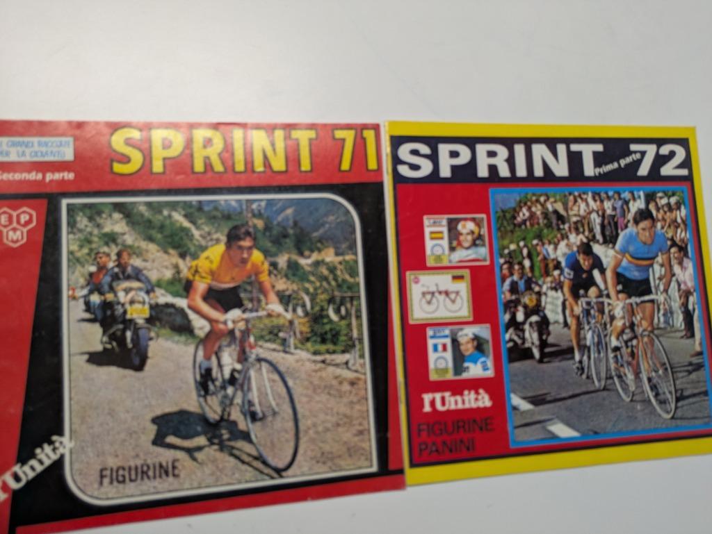 PANINI SPRINT 71 et  SPRINT 72 ÉD. l unita coureurs cycliste, Envoi, Comme neuf