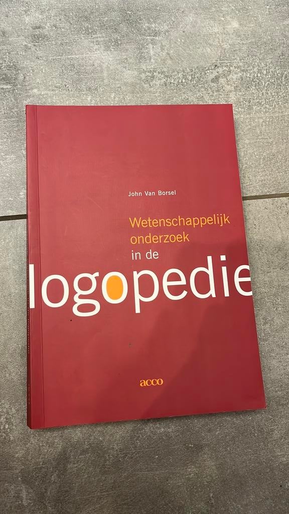 John van Borsel - Wetenschappelijk onderzoek in de logopedie, Ophalen of Verzenden, John van Borsel