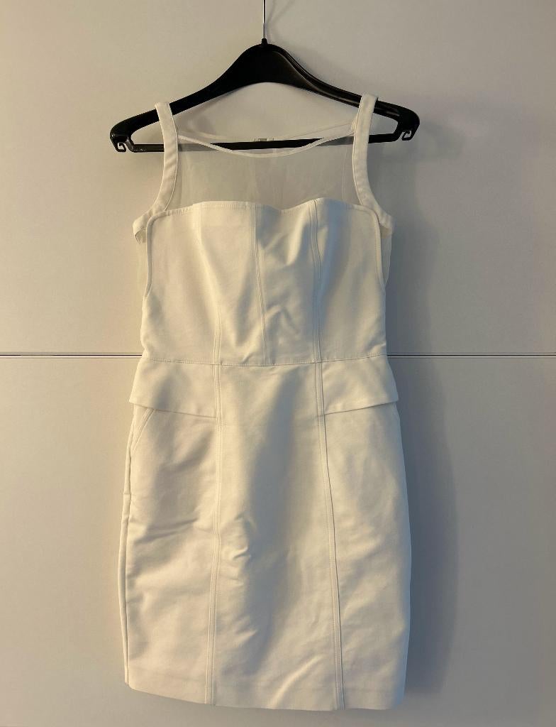Atos Lombardini witte jurk met split, Taille 42/44 (L), Enlèvement ou Envoi, Atos Lombardini, Au-dessus du genou