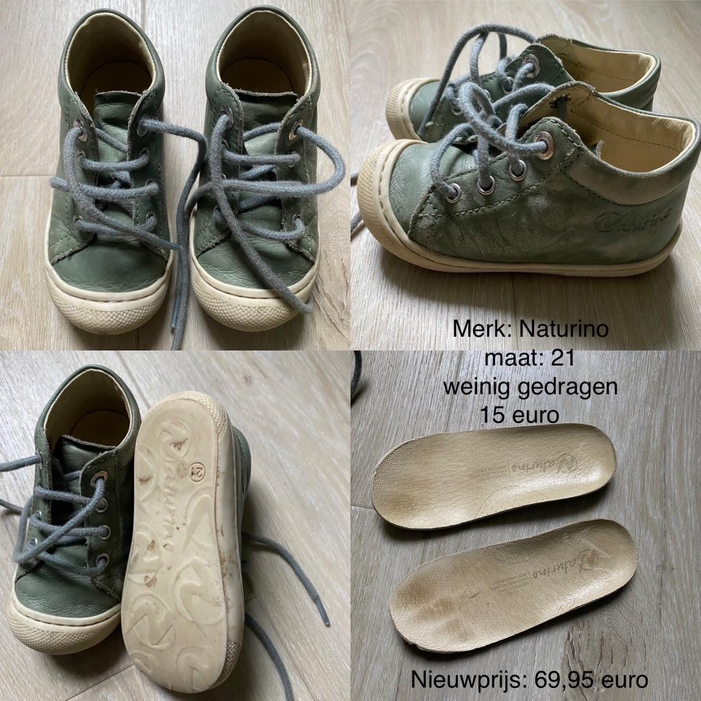 Babyschoenen Naturino, groen, maat 21, weinig gedragen, Garçon ou Fille, Enlèvement, Naturino, Bottines