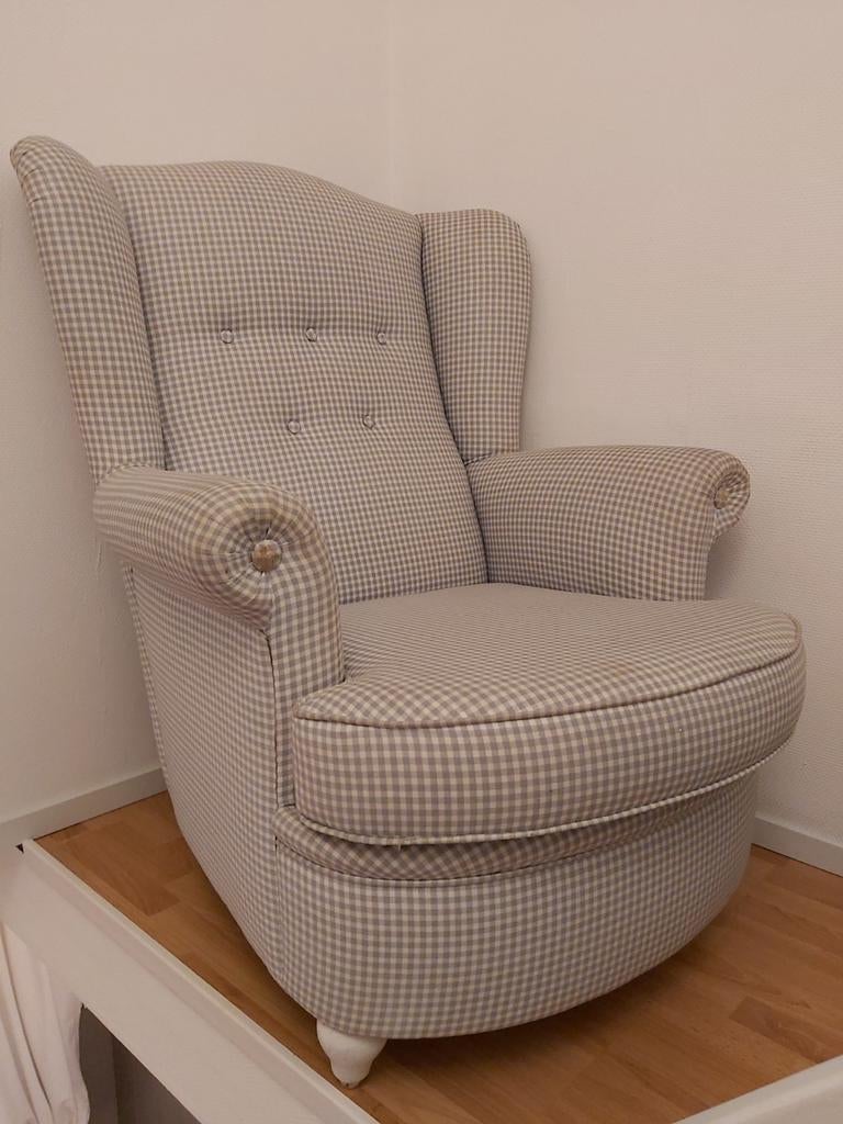 Engelse fauteuil, Huis en Inrichting, Ophalen, Gebruikt, Stof