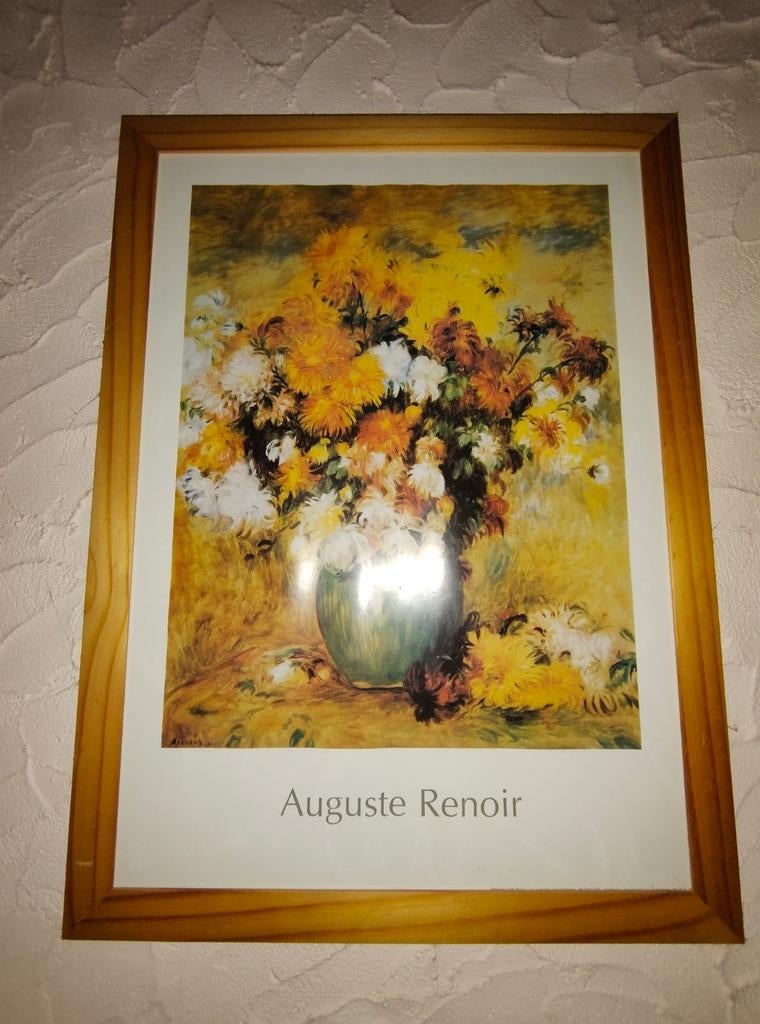 Kader vaas met  bloemen / auguste Renoir, Ophalen, Zo goed als nieuw