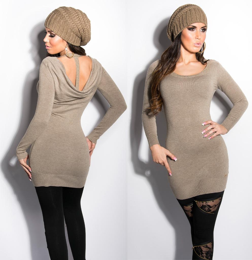 Pull long pour femme avec clous et découpes, Neuf, Taille 38/40 (M), Enlèvement ou Envoi, Autres couleurs