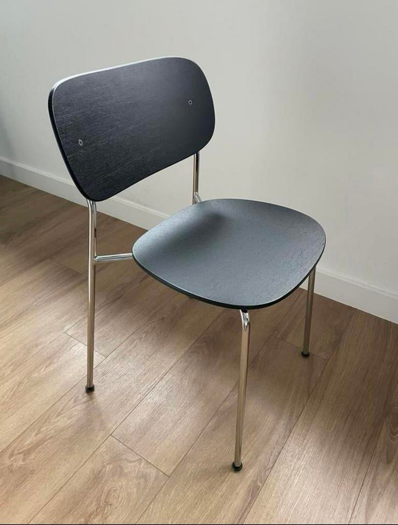 chaise Co-chair Audo Copenhagen noir chrome, Design, Comme neuf, Enlèvement, Bois