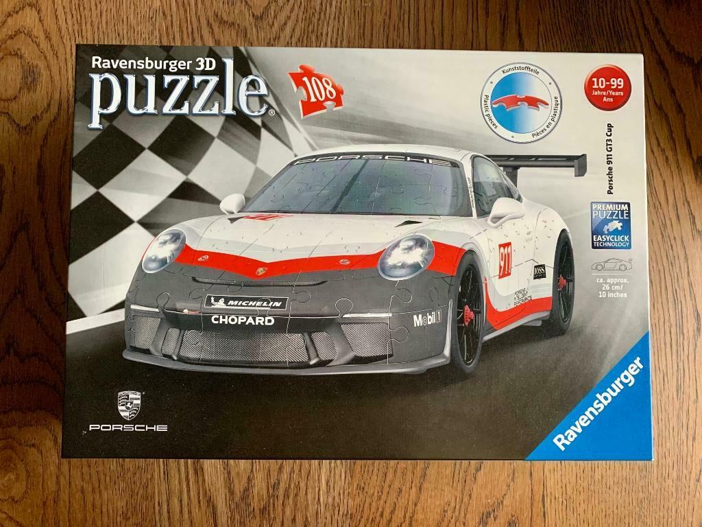 Ravensburger puzzle 3D Porsche 911 GT3 Cup, Enlèvement, Plus de 50 pièces, Comme neuf, 6 ans ou plus