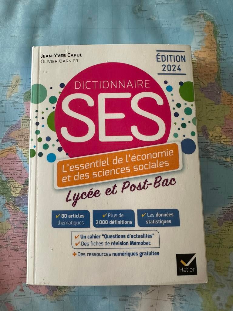 Dictionnaire SES - version 2024, Boeken, Schoolboeken, ASO, Verzenden, Economie, Hatier