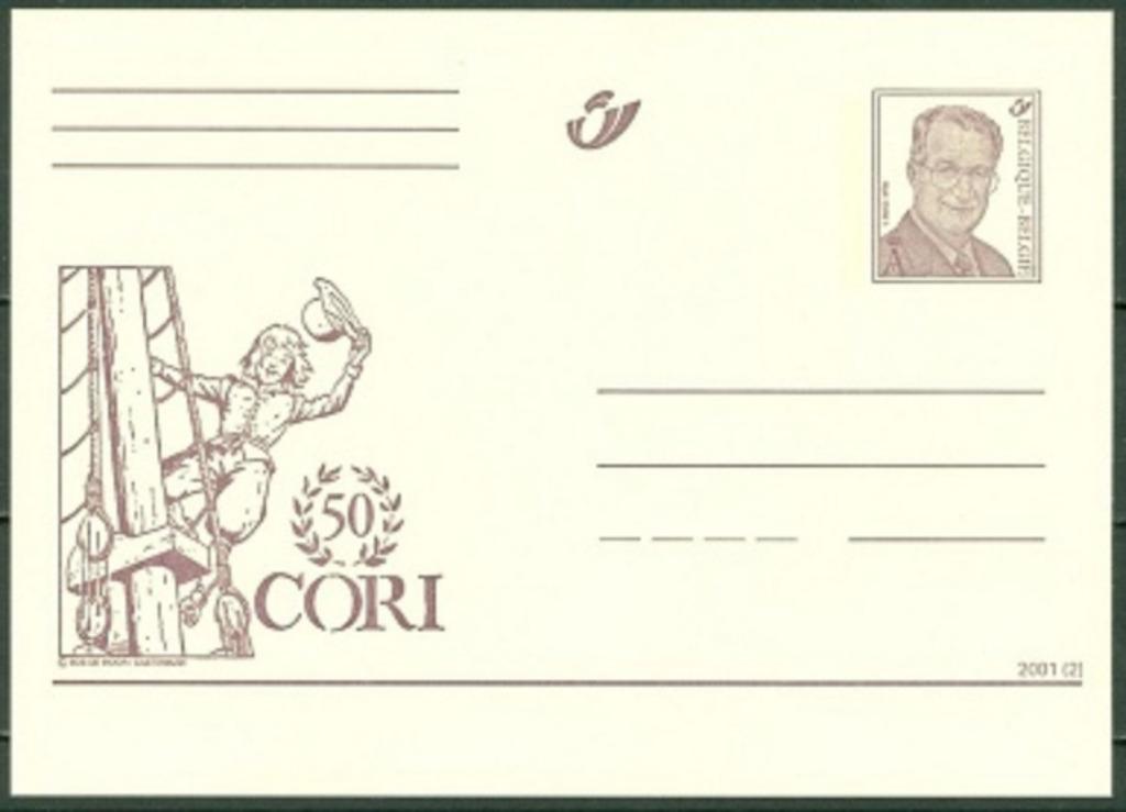 Postwaardestuk Cori de Moussaillon - B. De Moor, Cartoon, Ophalen of Verzenden, Postfris, Overig, Postfris