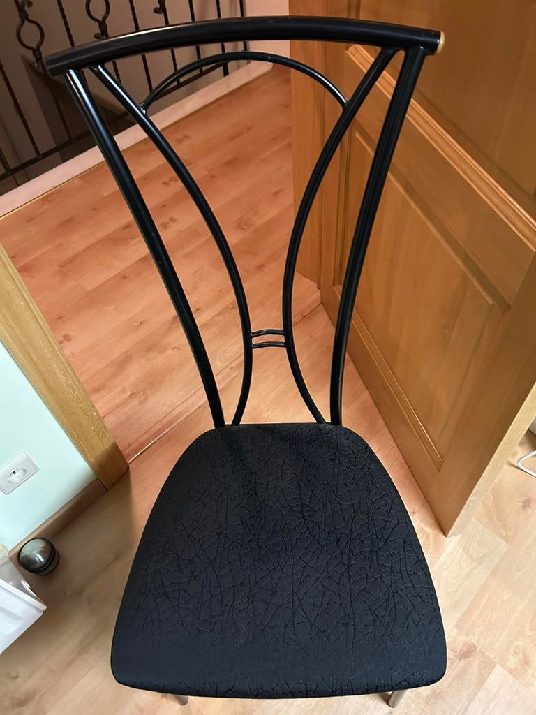 Stoelen 6 ex, Huis en Inrichting, Ophalen, Zo goed als nieuw, Zwart, Stof