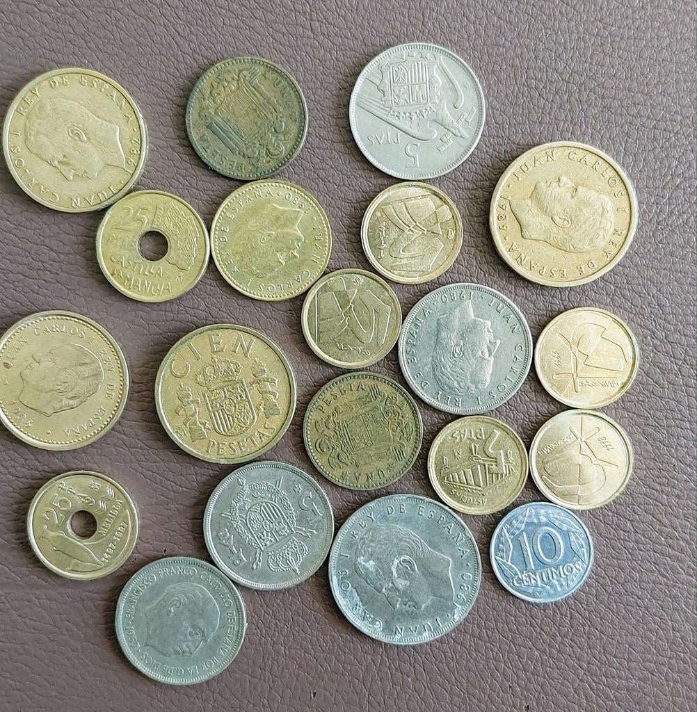 Mooi lotje oude munten Spanje, Ophalen of Verzenden