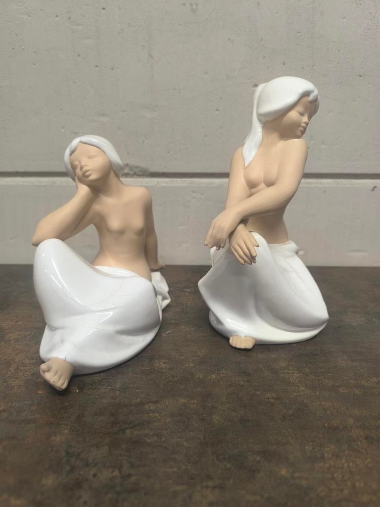 Set van 2 Valencia porseleinen beeldjes – ca. 1930–1945, Antiek en Kunst, Antiek | Keramiek en Aardewerk, Ophalen