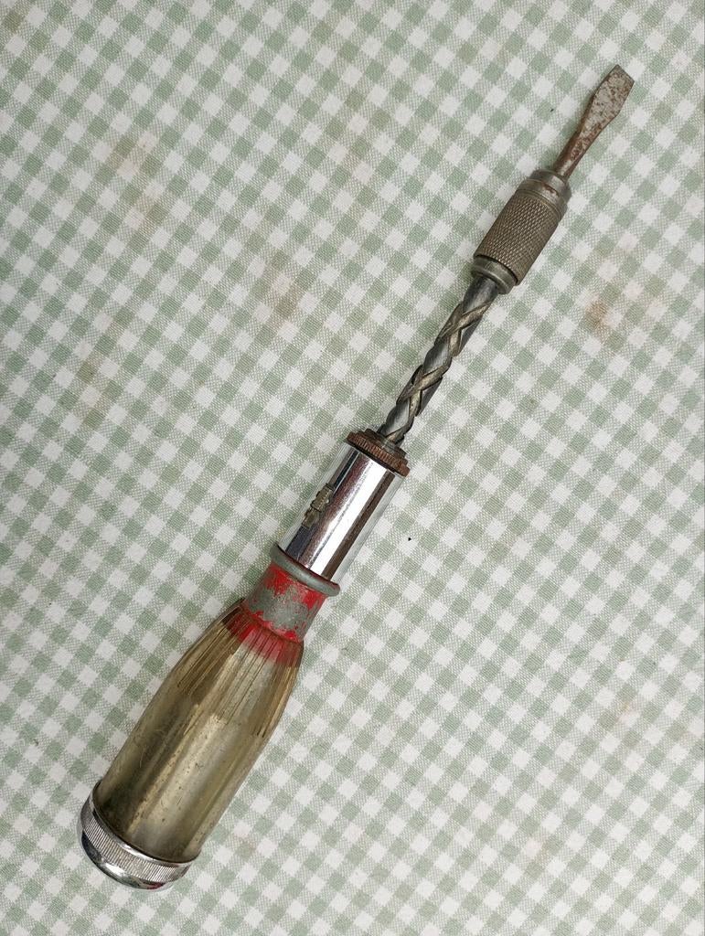 Vintage zelfdraaiende schroevendraaier, Antiek en Kunst, Ophalen of Verzenden