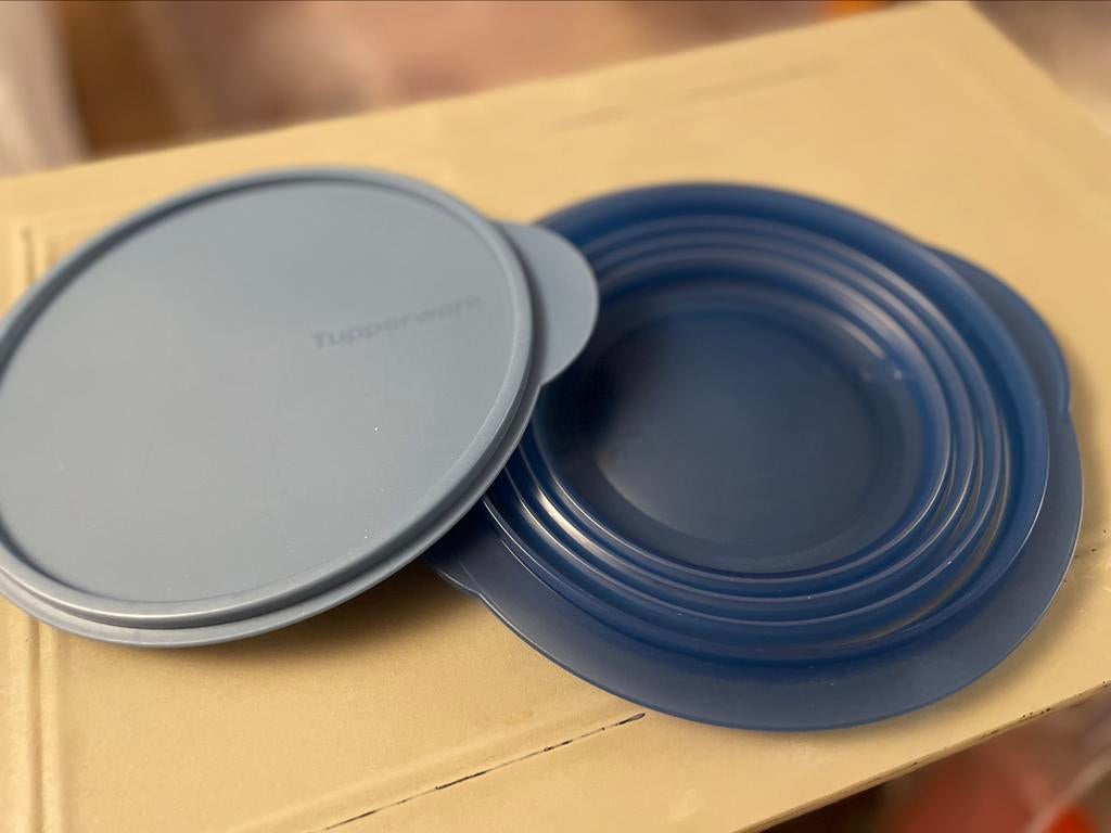 Voederbak mini-max 950 ml, Tupperware, Blauw, Nieuw, Ophalen of Verzenden