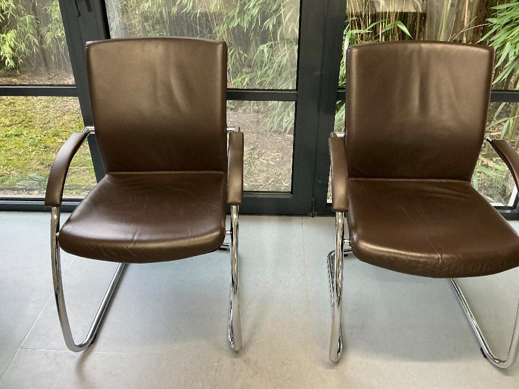 stoelen, Ophalen, Gebruikt, Twee, Bruin
