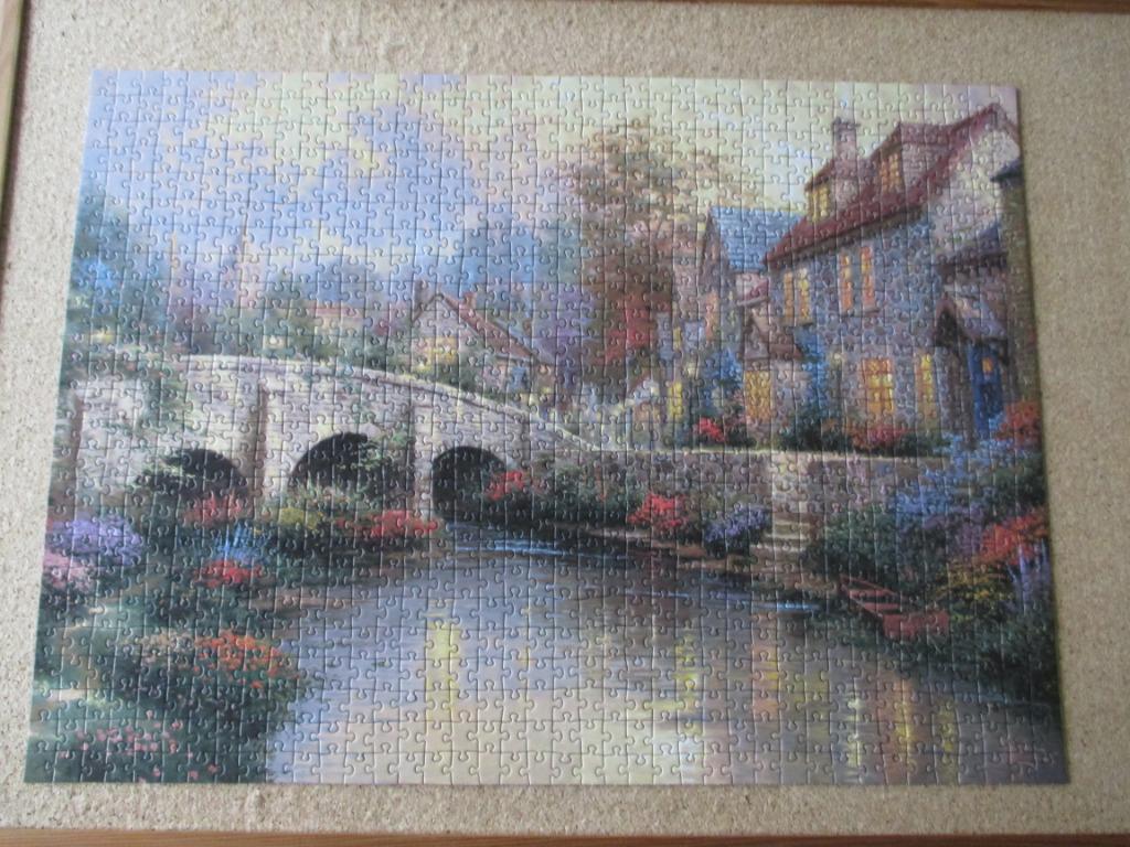 puzzel thomas kinkade 1000, Hobby en Vrije tijd, Ophalen of Verzenden, 500 t/m 1500 stukjes, Zo goed als nieuw, Legpuzzel