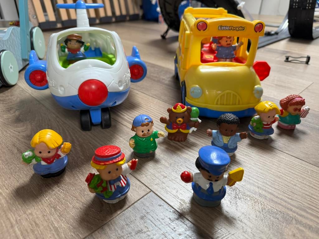 Bus en Vliegtuig van Little People, Kinderen en Baby's, Ophalen, Gebruikt