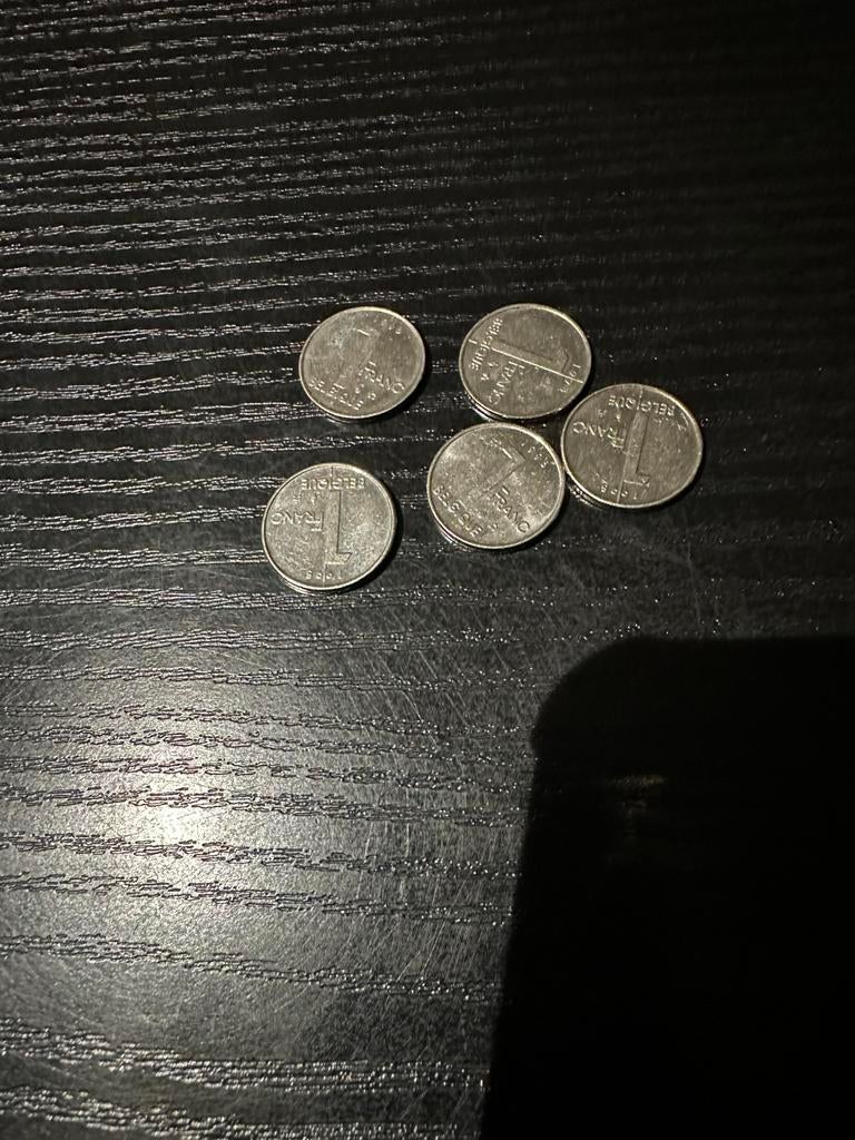 1 Belgische Franc muntstukjes, Postzegels en Munten, Ophalen, Metaal, Setje
