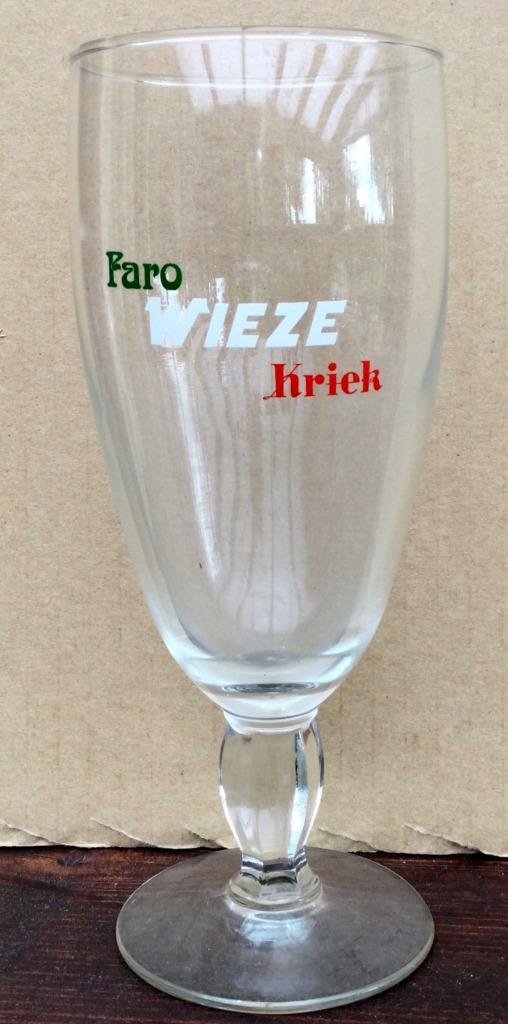 bier brouwerij glas  Van Roy Faro Wieze Kriek op voet, Enlèvement ou Envoi, Comme neuf