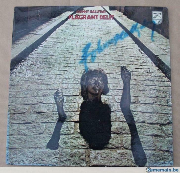 Johnny Hallyday 33T original dédicacé, CD & DVD, Vinyles | Autres Vinyles, Enlèvement
