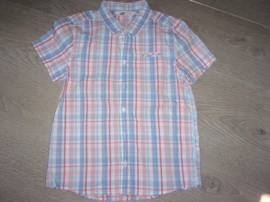 Jongenshemd met korte mouw. Maat 140., Kinderen en Baby's, Kinderkleding | Maat 140, Zo goed als nieuw, Jongen, Overhemd of Blouse