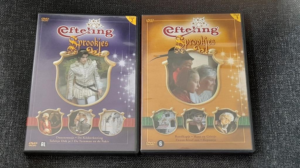 Dvd's Efteling sprookjes (vol 2 en 3), Avontuur, Alle leeftijden, Ophalen of Verzenden, Zo goed als nieuw