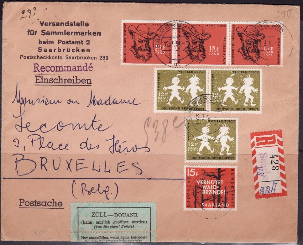 aangetekende enveloppe R428 Bundespost, Postzegels en Munten, Verzenden